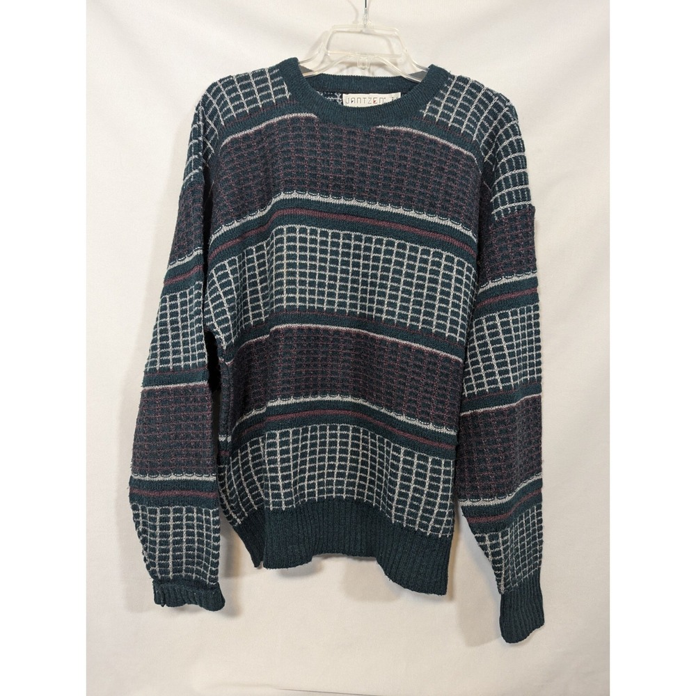 Vintage Jantzen Geometric Knit Sweater; Mens XL; 90s